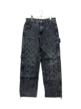 Louis Vuitton Monogram Carpenter Denim Pants Chx 30